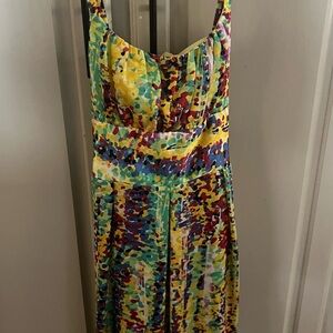 Dressbarn Green Blue Sundress Scoop Neck Cocktail